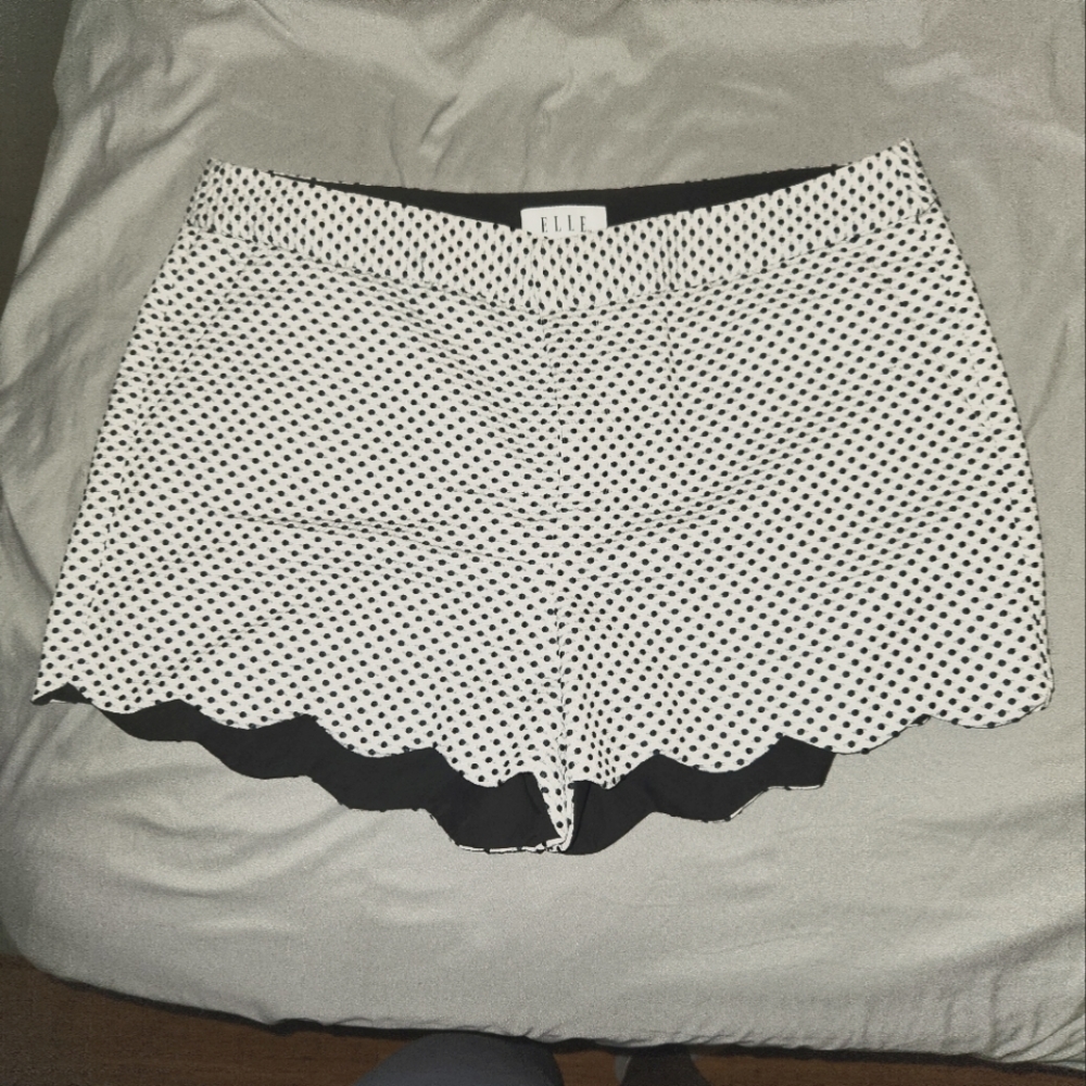 Elle white shirts with black dots, size 12